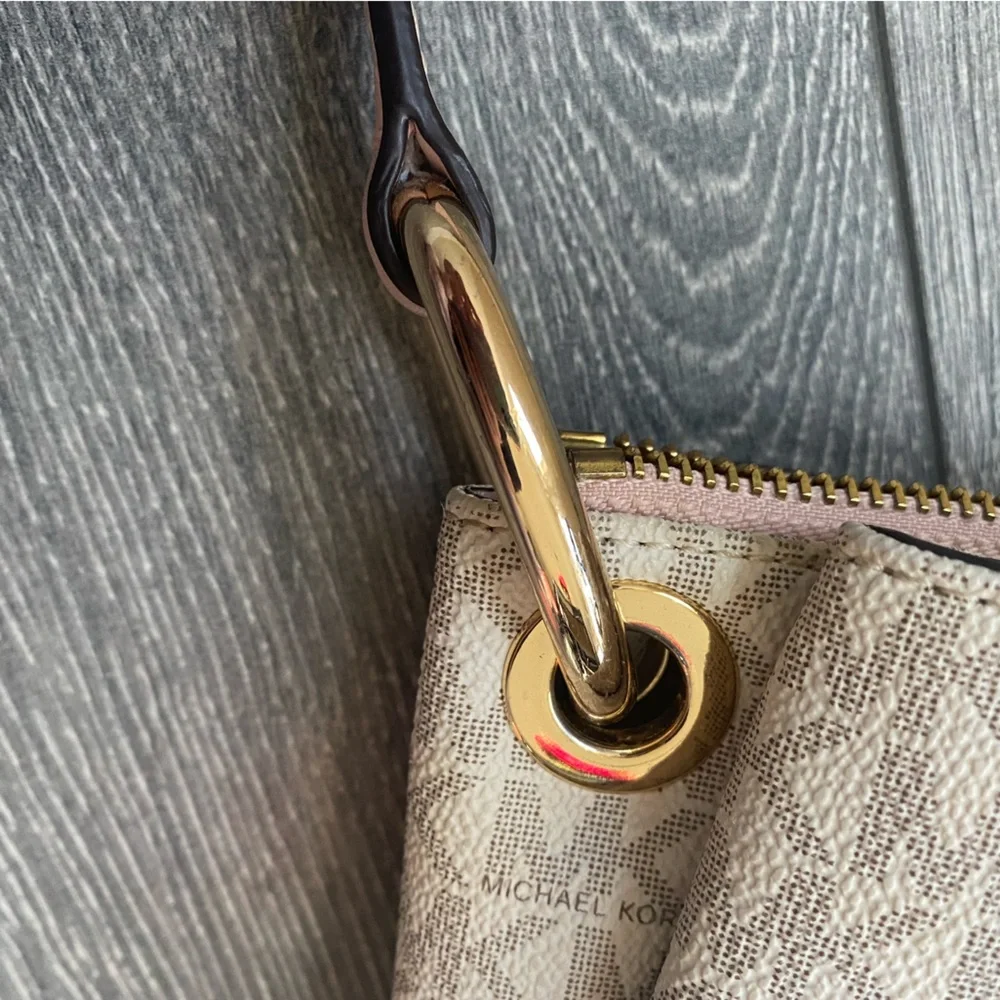 Michael Kors Pink and Cream Crossbody Bag